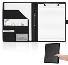 Professional Padfolio with Clipboard, Faux Leather Portfolio Folder Binder,Legal