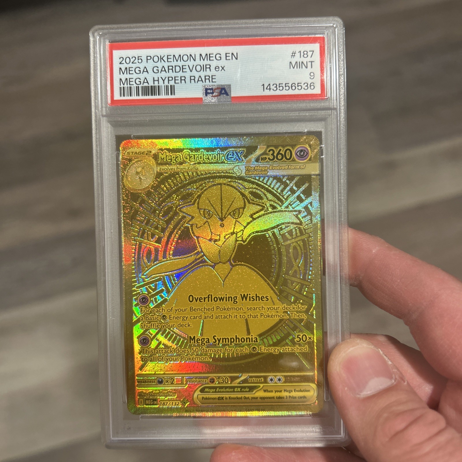 2025 POKEMON MEG EN-MEGA EVOLUTION MEGA HYPER RARE #187 MEGA GARDEVOIR EX PSA 9