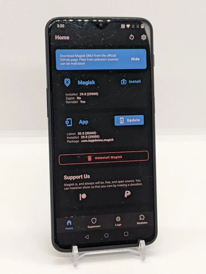 Rooted OnePlus 6T 128GB Black Android Magisk Rooted Smartphone A6013 8GB RAM - Image 2 of 4