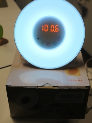 LichtWecker Licht Nachtlicht Sonnenaufgangsfunktion & FM Radio,Wake up Light
