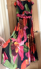 New Kew Collection Next Navy Floral Mesh Print Occasion Long Dress, Size 16 Tall