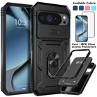 For Google Pixel 10 Pro Case Slide Camera Lens Ring Stand Cover Screen Protector