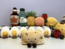 Jellycat Rare Retired Amuseables Swiss Cheese, Excellent Condition, Genuine
