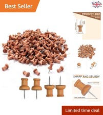 Versatile 50 Pack of Rustproof Wood Push Pins for Pinboards and Notices