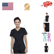 Scrubs for Women V-Neck Scrub Top with 2 Pockets,Mesh Panels, Soft Stretch Du...