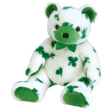 TY Beanie Buddy - CLOVER the Irish Bear (13.5 inch) - MWMTs Stuffed Animal Toy
