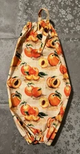 Handmade Fabric Plastic Grocery Bags Holder/Dispenser 100% Cotton