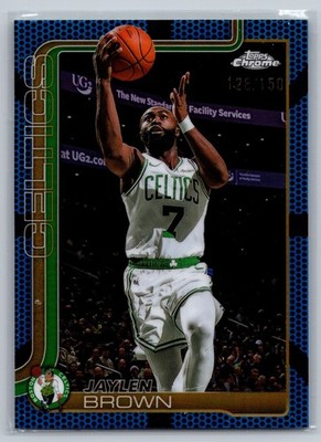 2025-26 Topps Chrome Jaylen Brown Blue Refractor /150 Boston Celtics