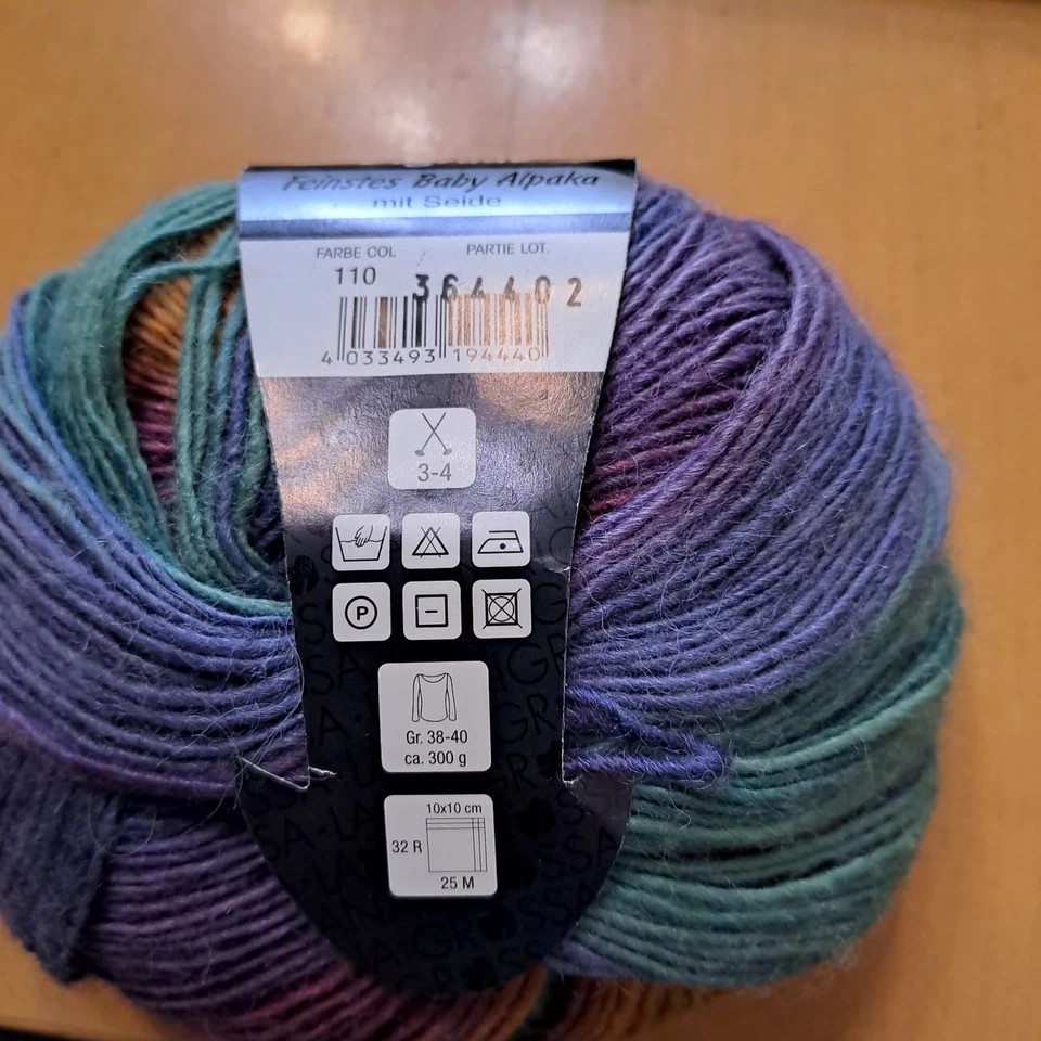 Benefiz-Verkauf - Lana Grossa LACE SETA Degradè Baby Alpaka Seide -  50g/250m - Bild 3 von 3