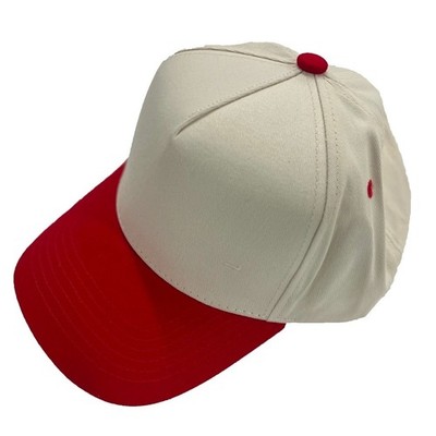 Hat Vendor Cream Red Two Tone 5 Panel Snapback Baseball Cap Lot of 17 Trucker