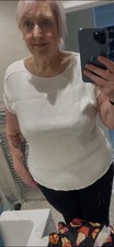 Dorothy Perkins Size 20 White Sequin Top