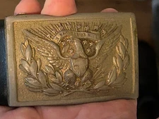 POST U. S. CIVIL WAR ERA BELT BUCKLE, BELT, SWORD GUARD