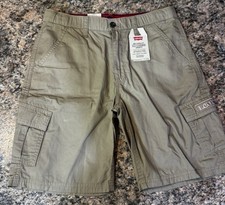 Levi s Youth Utility Cargo Shorts Khaki Size 16 Cotton Pockets Relaxed Fit Boys
