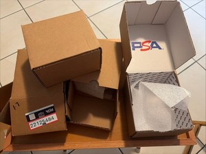 4 PSA Grading EMPTY Storage Shipping Box For Graded Sports Card Slabs!
