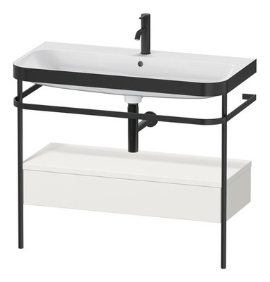 Duravit Happy D.2 Plus c-bonded Komplett-Set mit Metallkonsole und...
