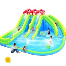 Kids Inflatable Bounce House Water Park Water Slide Climbing Jumping-
