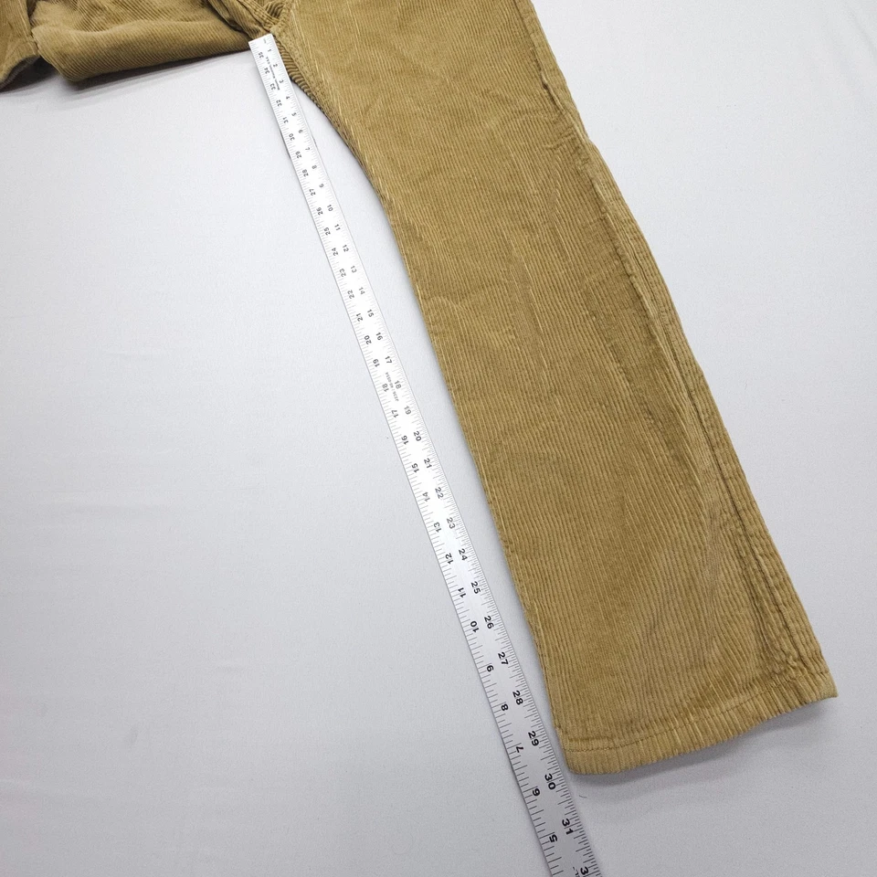 Levi's Corduroy Pants Mens 29 x 30 Tan Heavy Thick Cotton Cord Slim Straight - Image 4 of 4