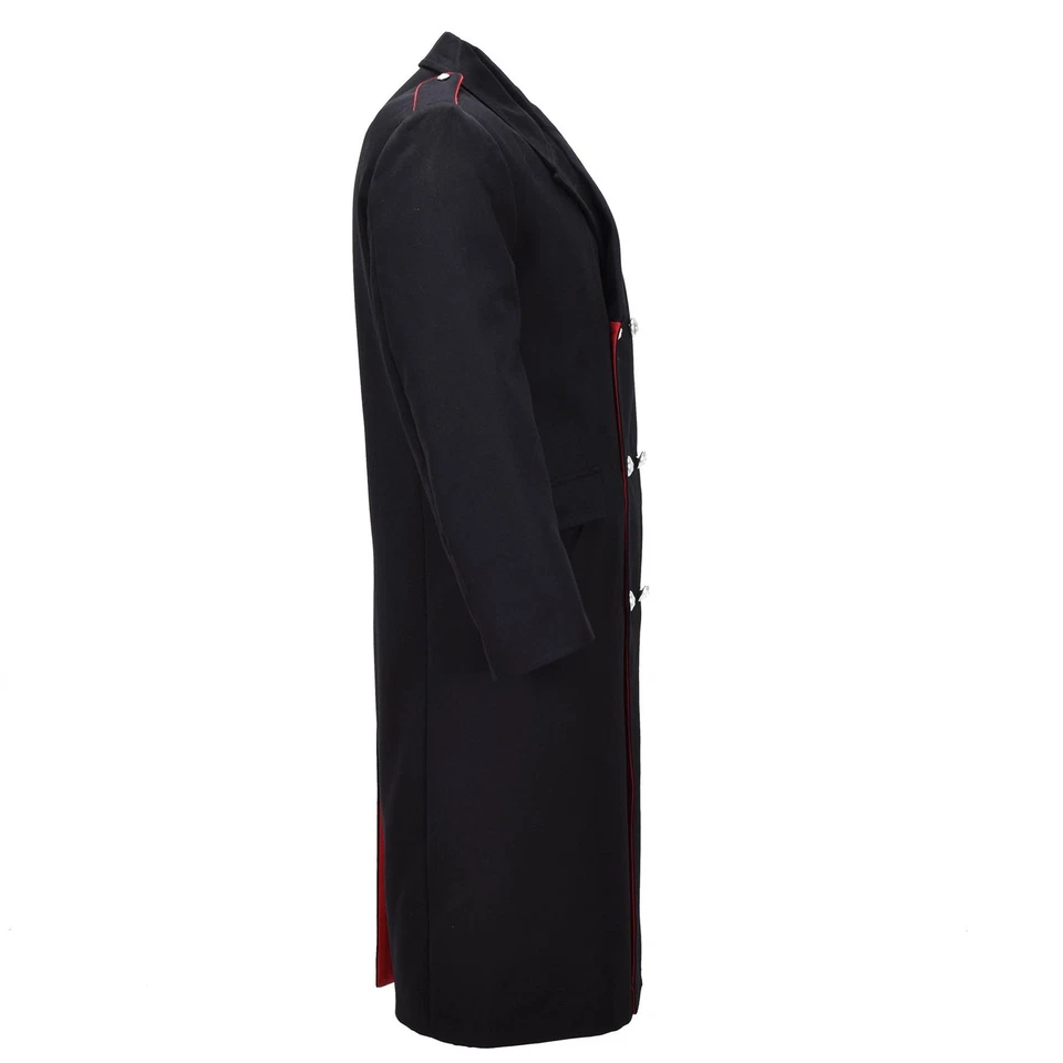 Original Italienische Armee Carabinieri Wollmantel Uniform Zweireiher Schwarz - Bild 2 von 4