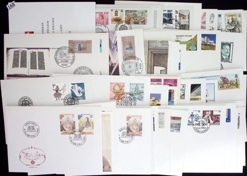 /// PORTUGAL, SWEDEN, GERMANY 1982 - 54 ETB, FDC, POSTCARD, COVER - CEPT