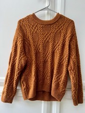 Zara Boys Cable-Knit Pullover Sweater Brown Long Sleeve Size 11-12 Years