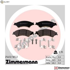 BRAKE PAD SET DISC BRAKE 25632.165.2 FOR FORD AUSTRALIA MAZDA P5-AT 3.2L 5cyl