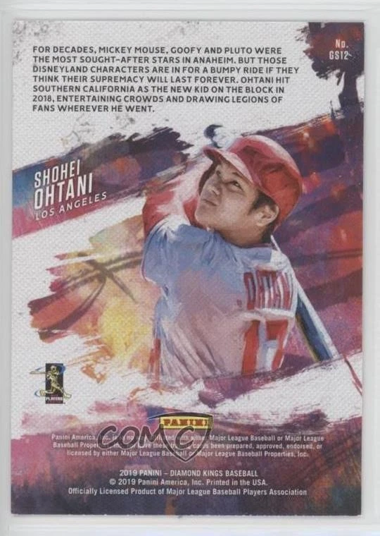 2019 Panini Diamond Kings Gallery of Stars Shohei Ohtani #GS12 - Image 2 of 2