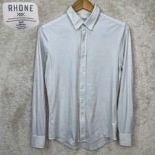 RHONE Men s Commuter White Slim Fit 100417 Stretch Button Down Shirt Small