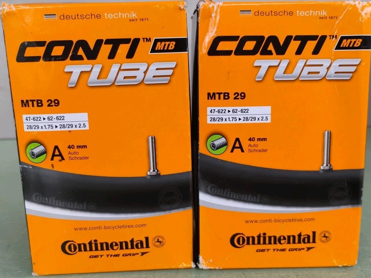 (New) Pair Continental MTB 29 Mountain Bike 29ER Inner Tube 29 x 1.75-2.5 Presta 40mm (24.97 USD)