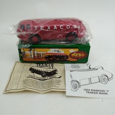 ERTL 1934 Texaco Diamond T Tanker Doodle Bug 1/34 Diecast Metal Coin Bank NIB