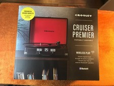 Crosley Cruiser Premier Vinyl Record Player with Speakers Wireless Bluetooth NEW