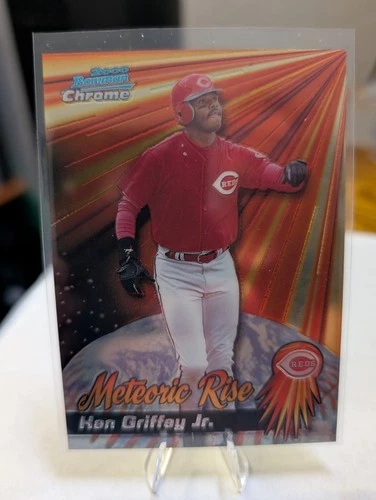 KEN GRIFFEY JR 2000 Bowman Chrome Meteoric Rise Insert Card #MR3 Reds HOF