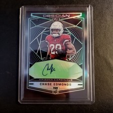 #18/25 Chase Edmonds Rookie Auto 2018 Panini Obsidian Fordham