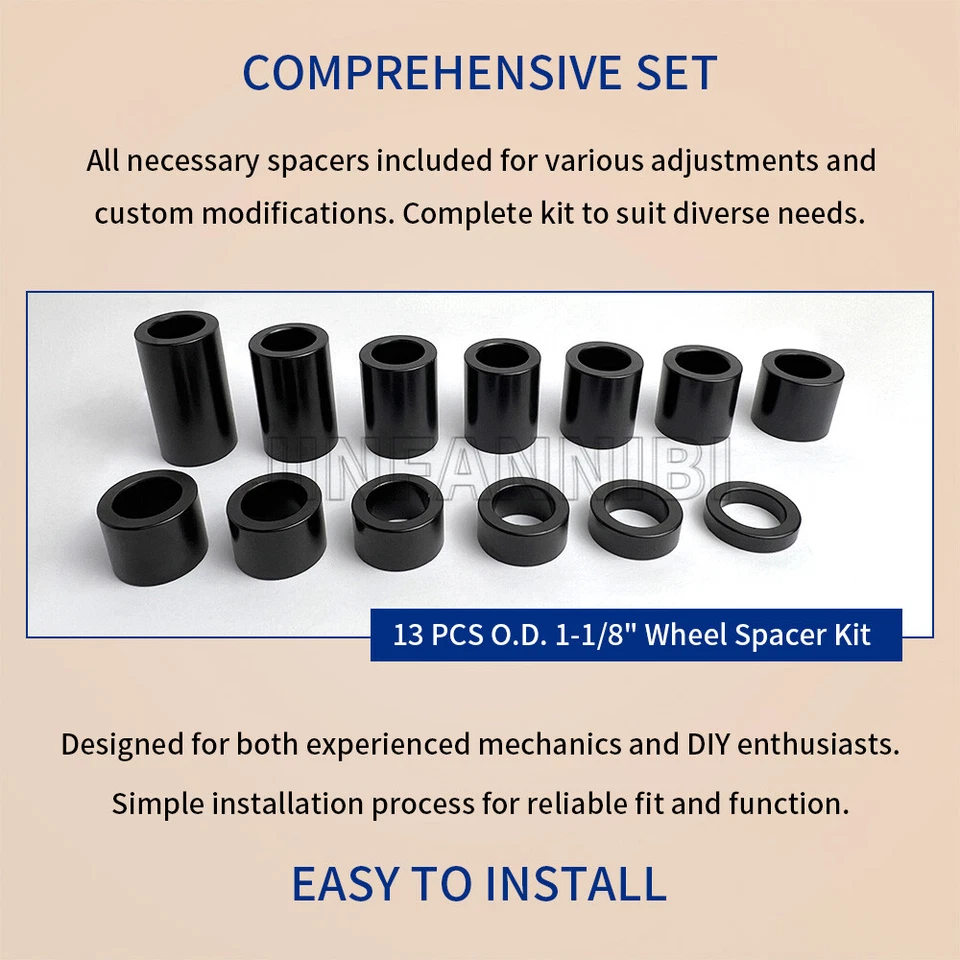 Kits de espaciadores de eje de rueda ID-3/4" OD-1-1/8" para Harley Road Electra Glide Softail Foto 3 de 4