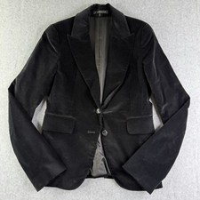 Theory Jacket Size 4 Charcoal Grey Velveteen Short Blazer Lined