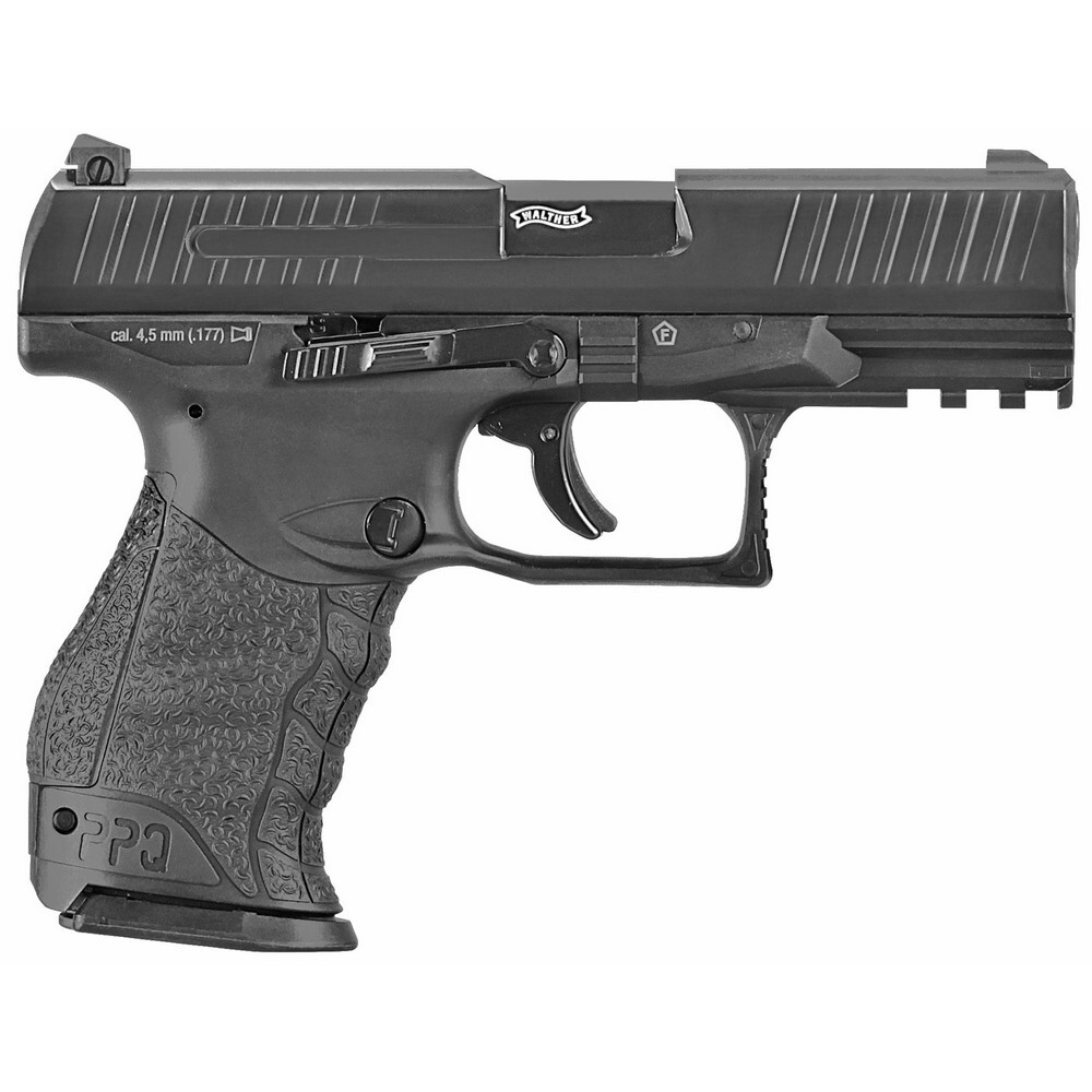 Walther PPQ M2 .177 Caliber Pellet Pistol – CO2 Powered, Blowback Action, Rifled Barrel, 20-Round Magazine