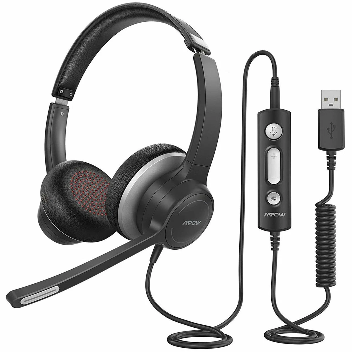 Mpow HC6 071 Updated USB Headset 3.5mm Computer PC Headphones