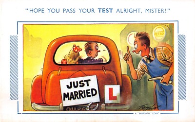 BAMFORTH COMIC POSTKARTE NR. 1085 FAHRERSCHÜLER TAYLOR GUT PLUS SEHR GUT