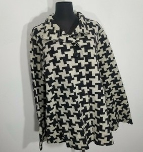 houndstooth swing coat