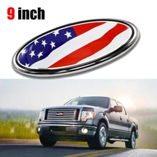 9In For Ford F150 F-250 US Flag Front Grill Tailgate Emblem Oval Badge Sticker