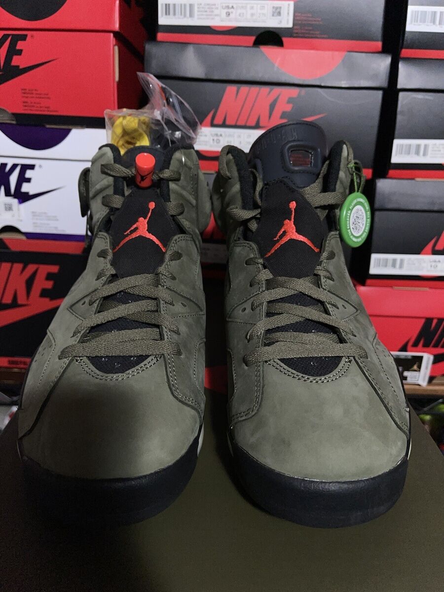 Nike Air Jordan 6 Retro Travis Scott Olive SIZE 9.5 CN1084 Nike Air Jordan 6 Retro Travis Scott Olive SIZE 9.5 CN1084