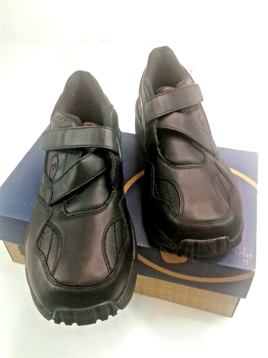 Propet Men's MPED25 PedWalker Walking Shoes Black Leather Size 8