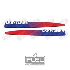 Craftsman Lawnmower Premium Vinyl Hood Decal Set - 25" wide x 3" tall