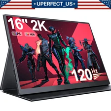 UPERFECT 16.0" 120Hz 100% sRGB Ultra Slim HDR Portable Monitor For Laptop PS5 4