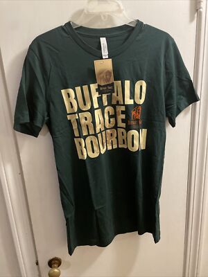 Buffalo Trace Bourbon T-Shirt Kentucky Bourbon Whiskey Men Size M Green NWT