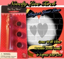 Valentines Novelty Love Torch - Project Your Love With Heart Shaped Torch - New