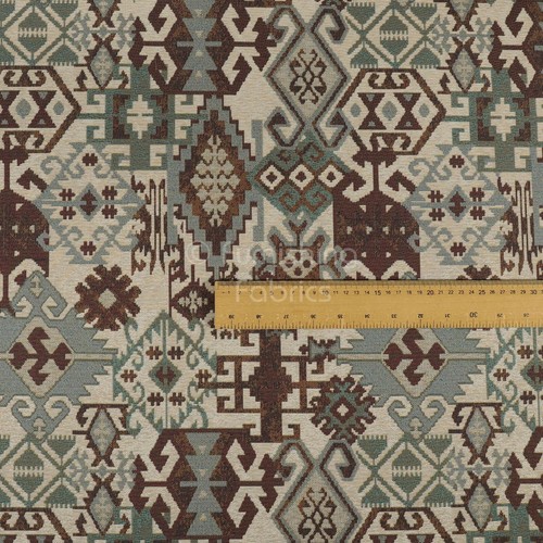 Nuevas telas tradicionales de tapicería de cortina Kilim con patrón de retazos azul púrpura - Imagen 2 de 5