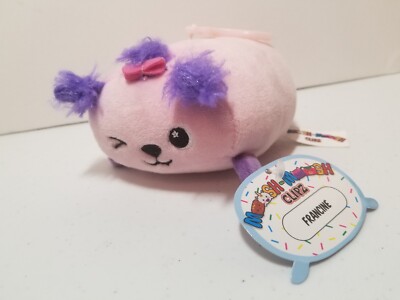 Moosh-Moosh Clipz Francine Pink Puppy Super Soft Stuffed Animal Plush Keychain 
