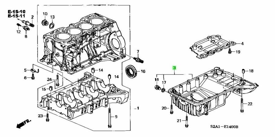 HONDA Genuine OEM S2000 S2K AP1 AP2 Engine Oil Pan F20C1 F20C2 | eBay