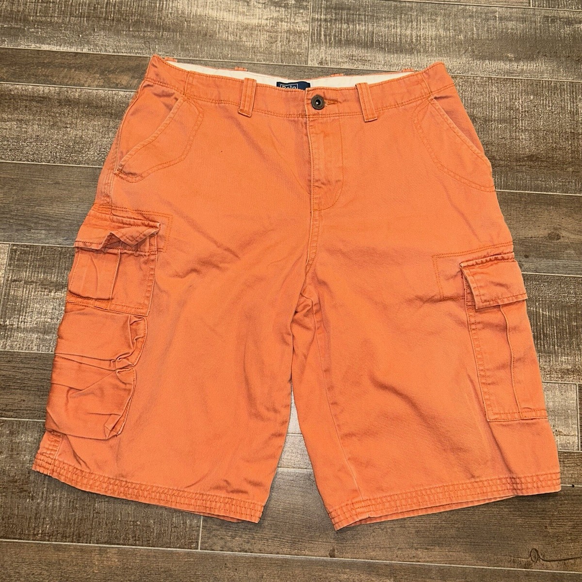 【90s】Polo Ralph Lauren M-51 Cargo Shorts Polo Ralph Lauren Cargo Shorts Boys Size 18 Men's 28 Orange