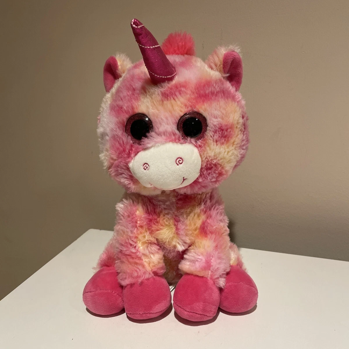 Big eyed unicorn stuffed animal deals
